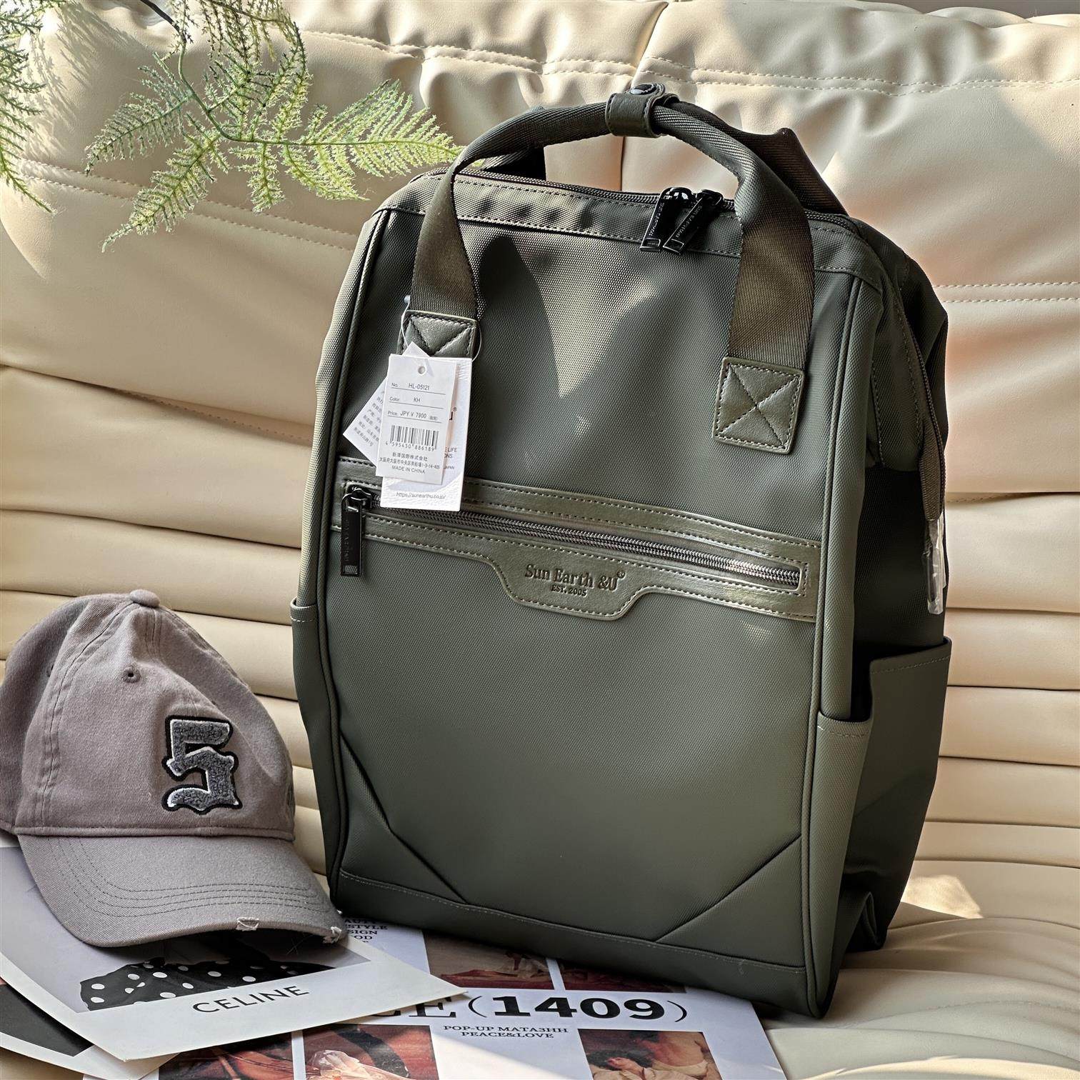 日本SunEarthu防水双肩包男女大容量商务电脑包旅行背包书包,淘宝优惠券,粉丝福利购,淘宝优惠卷