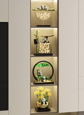 速发中国风成都品猫摆文件创纪念品客厅玄关电视柜酒柜装饰熊乔迁