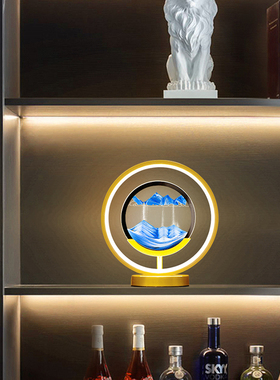 速发流沙画摆件创意居术沙漏办公客室厅酒柜电视柜家艺装饰品轻奢