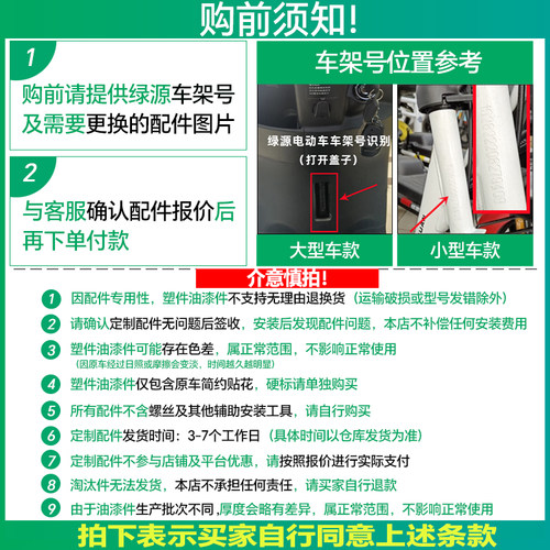 绿源电动车配件大全新国标全套外壳塑料件电瓶车原装正品外壳配件 - 图1