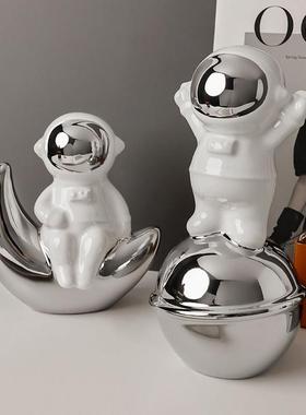 贝汉美宇航员酒柜装饰品摆件高级感太空人客厅电视柜玄关家居软装