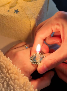 生日蜡烛戒指ins风高级感指环