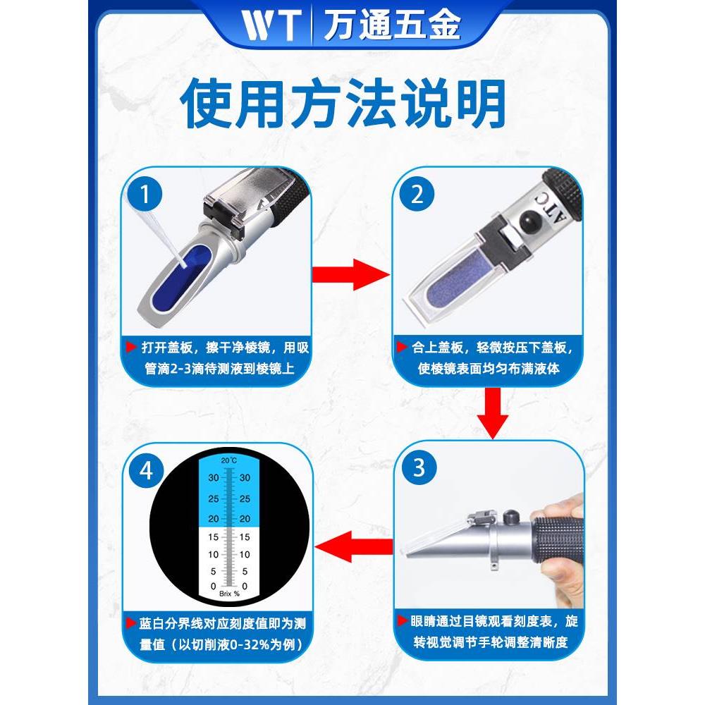 切削液浓度检测仪测乳化液浓度计纺织助剂固含量浓度测量仪折光仪 - 图0