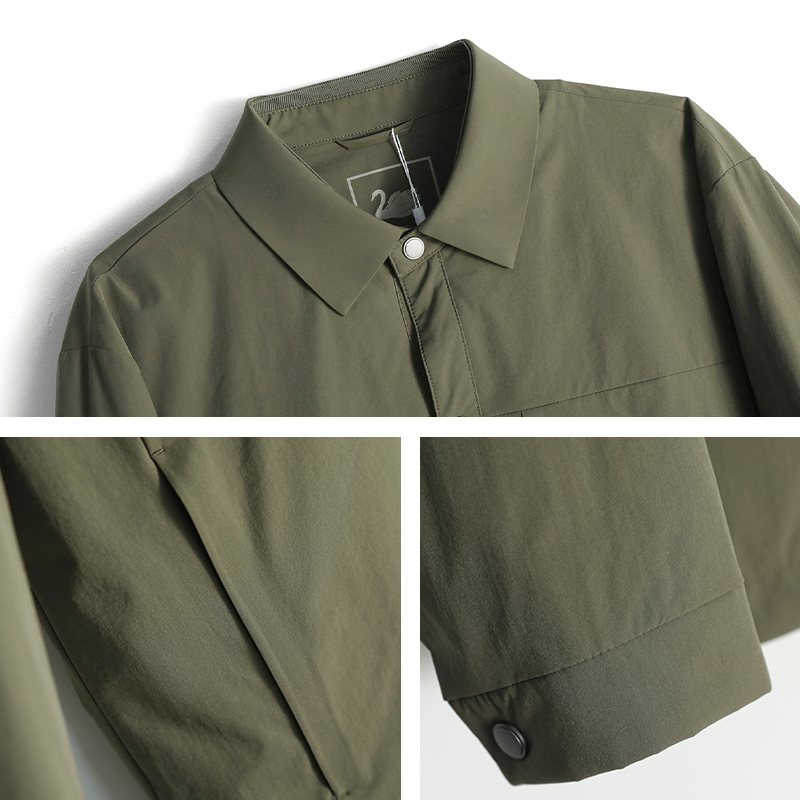 Mind Bridge2025秋冬商务休闲翻领羽绒服男士90鹅绒夹克纯色外套 - 图0