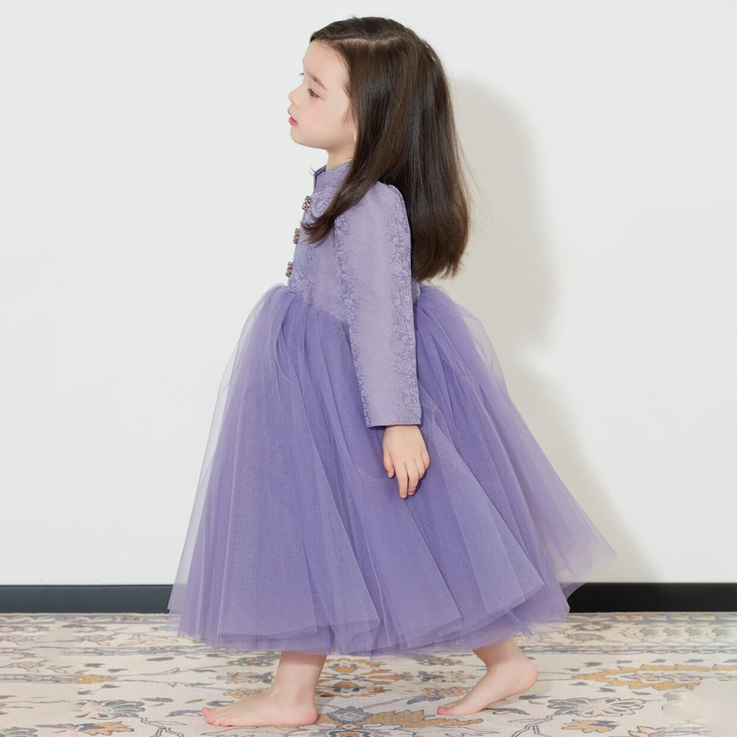 女童汉服连衣裙冬季2025新款洋气儿童新中式女宝宝时髦高端网纱裙,淘宝优惠券,粉丝福利购,淘宝优惠卷