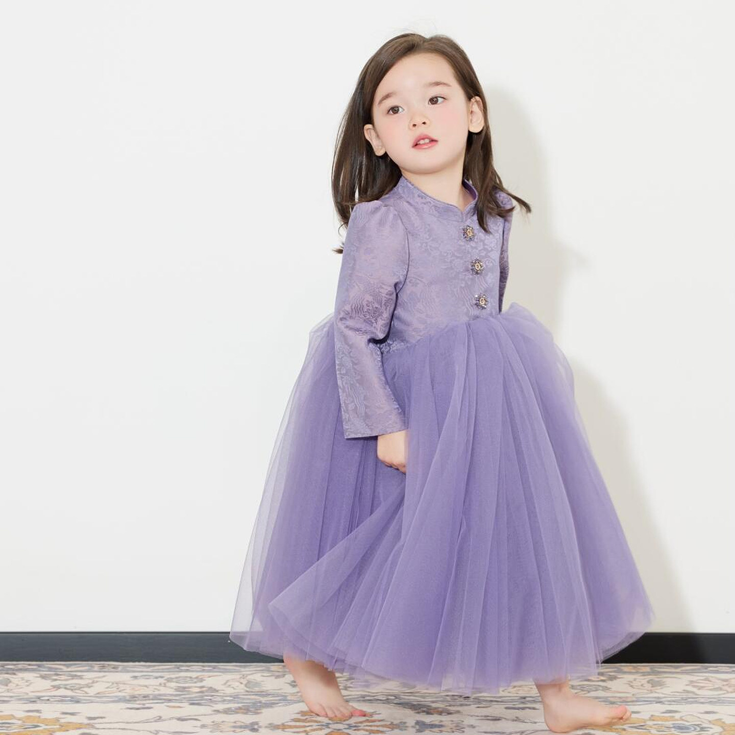 女童汉服连衣裙冬季2025新款洋气儿童新中式女宝宝时髦高端网纱裙,淘宝优惠券,粉丝福利购,淘宝优惠卷