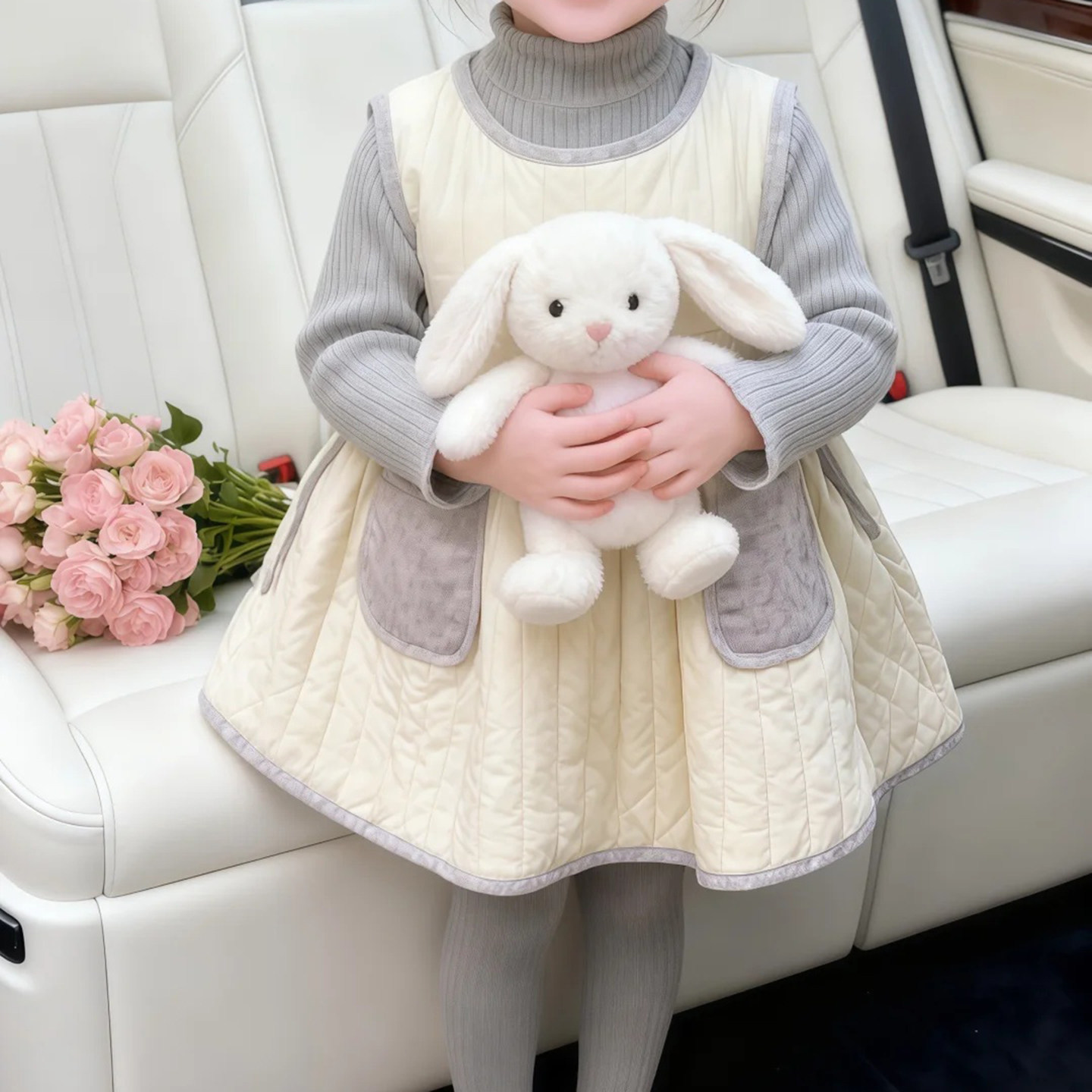 女童冬款夹棉连衣裙2025新款洋气儿童韩版宝宝时尚加厚保暖背心裙,淘宝优惠券,粉丝福利购,淘宝优惠卷