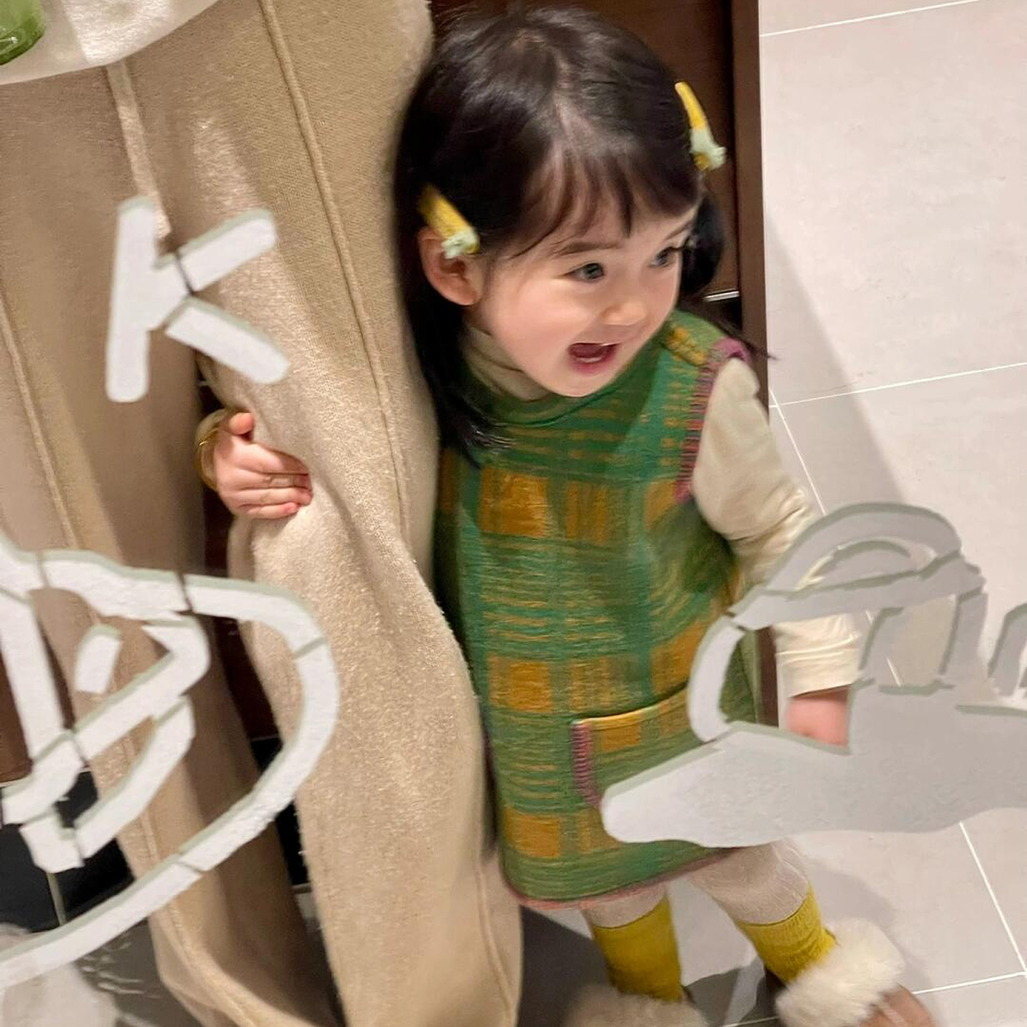 女童冬款毛呢连衣裙2025新款洋气儿童韩版宝宝时尚休闲格纹背心裙 - 图0