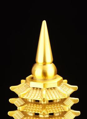 纯黄铜八卦文昌塔摆件九层十三层文昌塔办公室书桌摆件装饰工艺品