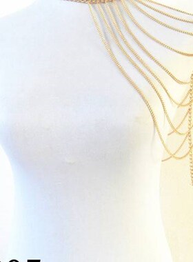 极速FREE SHIPPING STYLE A36 Gold colGour CHAIN DOUBLE SHOULD