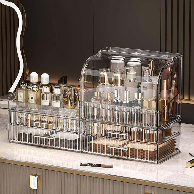 化妆品收纳盒桌面抽屉式高级感防尘大容量梳妆台护肤品面膜置物架,淘宝优惠券,粉丝福利购,淘宝优惠卷