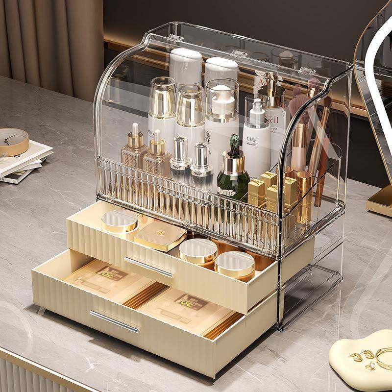 化妆品收纳盒桌面抽屉式高级感防尘大容量梳妆台护肤品面膜置物架,淘宝优惠券,粉丝福利购,淘宝优惠卷