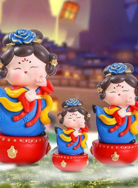 国潮节日唐宫创意赋朋友不倒翁