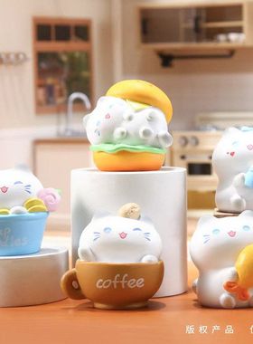 喵装饰树脂小卡通可爱美味公仔