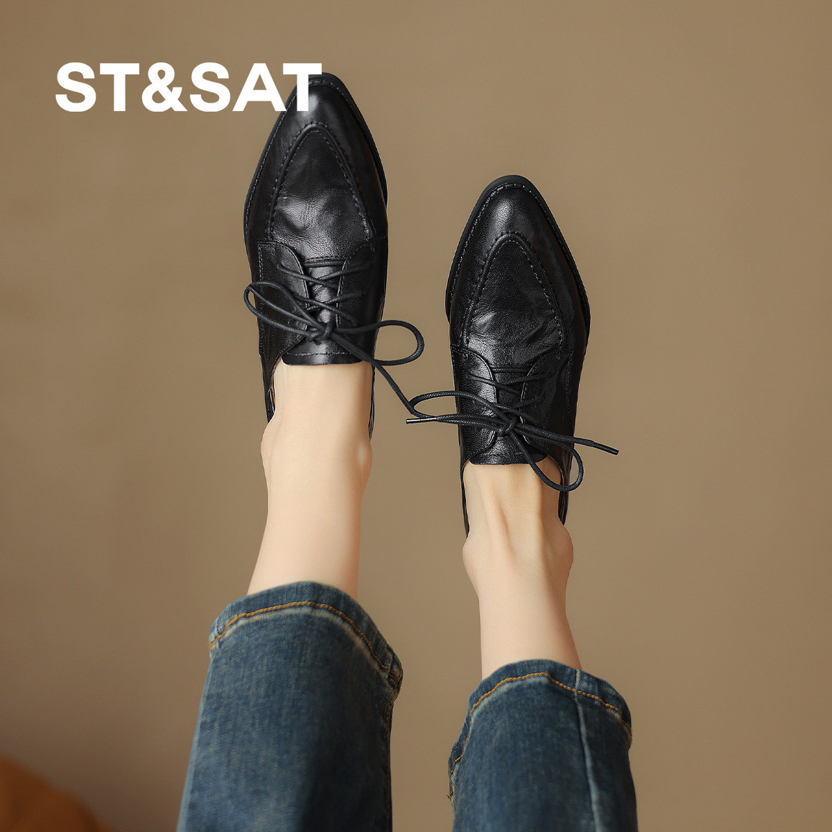 星期六法式尖头复古小皮鞋女2026新款深口高跟女单鞋百搭通勤鞋,淘宝优惠券,粉丝福利购,淘宝优惠卷