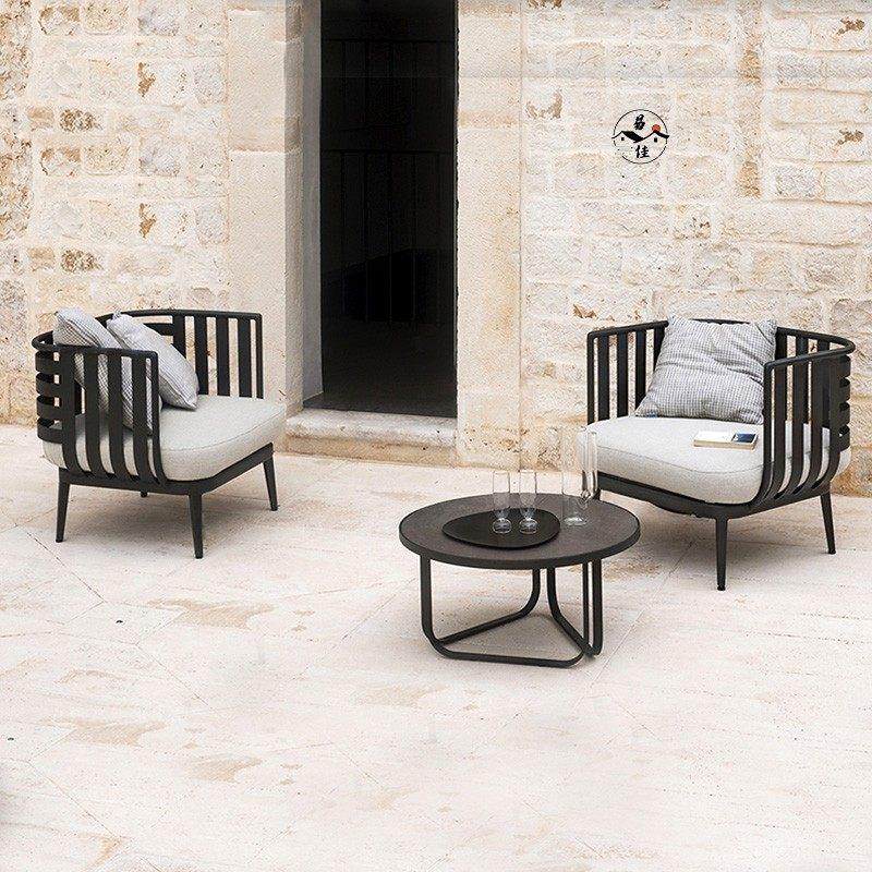 北欧户外沙发藤椅三件套组合阳台庭院小茶几现代休闲露天露台铁艺,淘宝优惠券,粉丝福利购,淘宝优惠卷