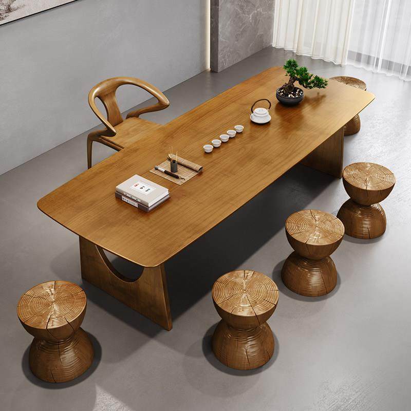 新中式全实木茶桌椅组合大板茶台现代简约客厅家用原木阳台泡茶桌,淘宝优惠券,粉丝福利购,淘宝优惠卷