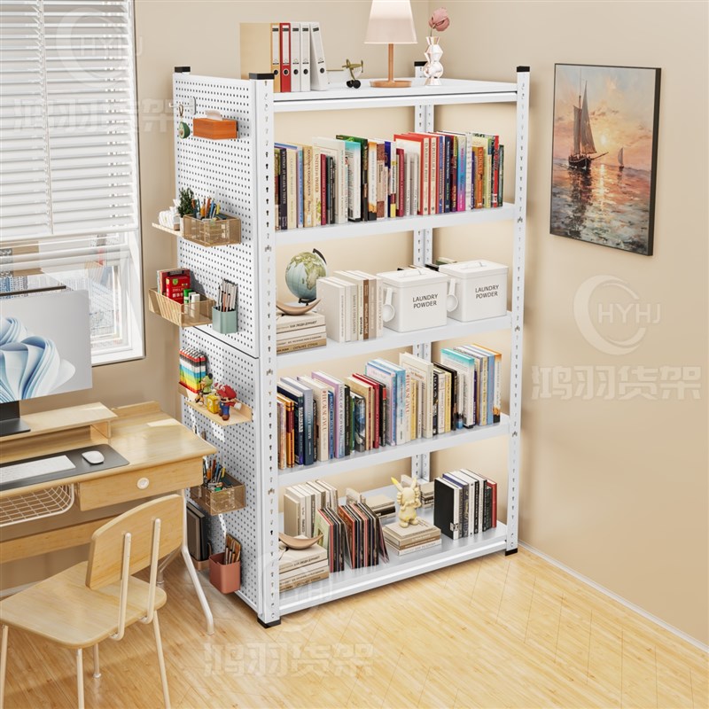 Hot selling free hole board study book r rack multi-layer household storage rack integrated floor shelf storage angle steel