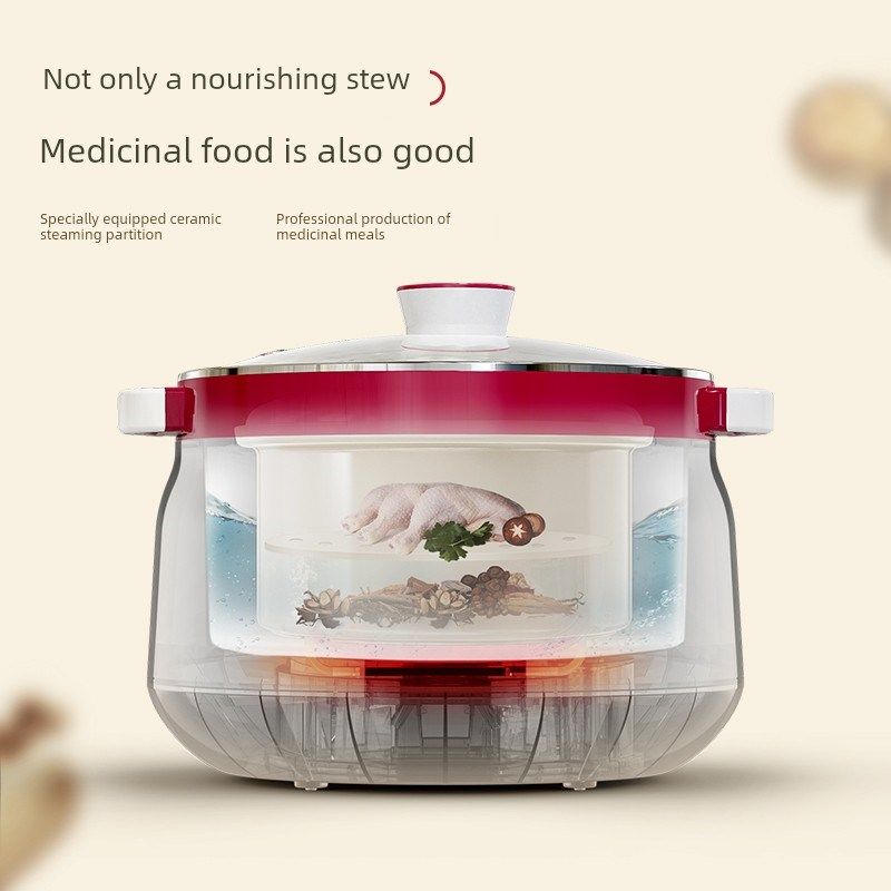 天际不锈钢隔水炖陶瓷电炖锅家用煮粥煲汤锅燕窝电炖盅祇能养生锅,淘宝优惠券,粉丝福利购,淘宝优惠卷