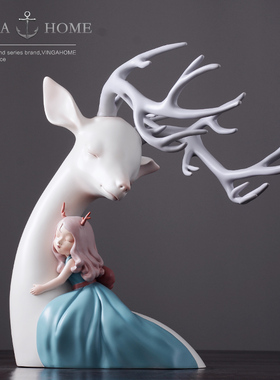 新品北欧设计师款依赖样品房样板间艺G术创意摆件手工制作装饰品