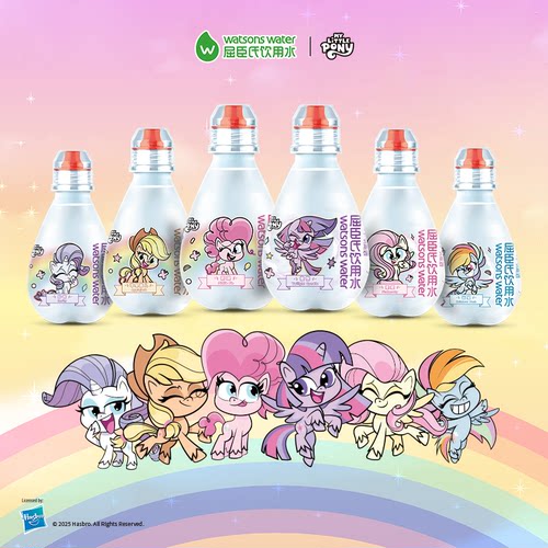 屈臣氏饮用水纯净水105℃高温蒸馏联名 小瓶装200ml*12瓶小马宝莉 - 图2