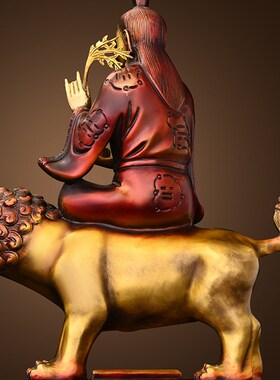 速发黄铜太乙真人铜像摆件家居居艺礼品摆饰装饰乙太铜家工办公室