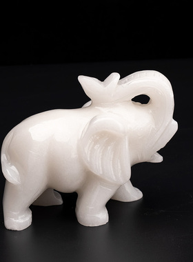 速发酒石大象摆饰大号一对客厅电视玉柜装饰祥品象吉礼摆设