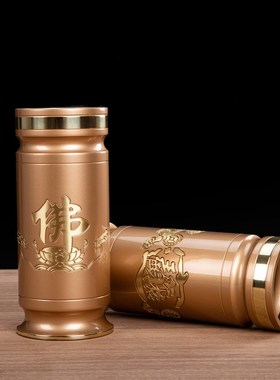 速发信义达纯铜香桶香盒储铜筒香插纯铜套具摆件家用纯香供具供装