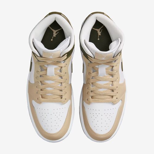 Nike耐克正品Air Jordan 1女款中帮运动休闲缓震篮球鞋BQ6472-120 - 图2