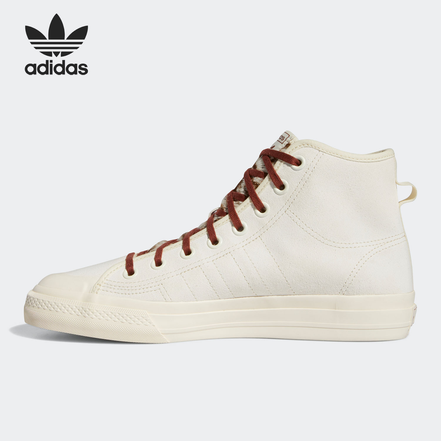 Adidas/阿迪达斯正品三叶草男女运动休闲高帮耐磨板鞋H01148 - 图1