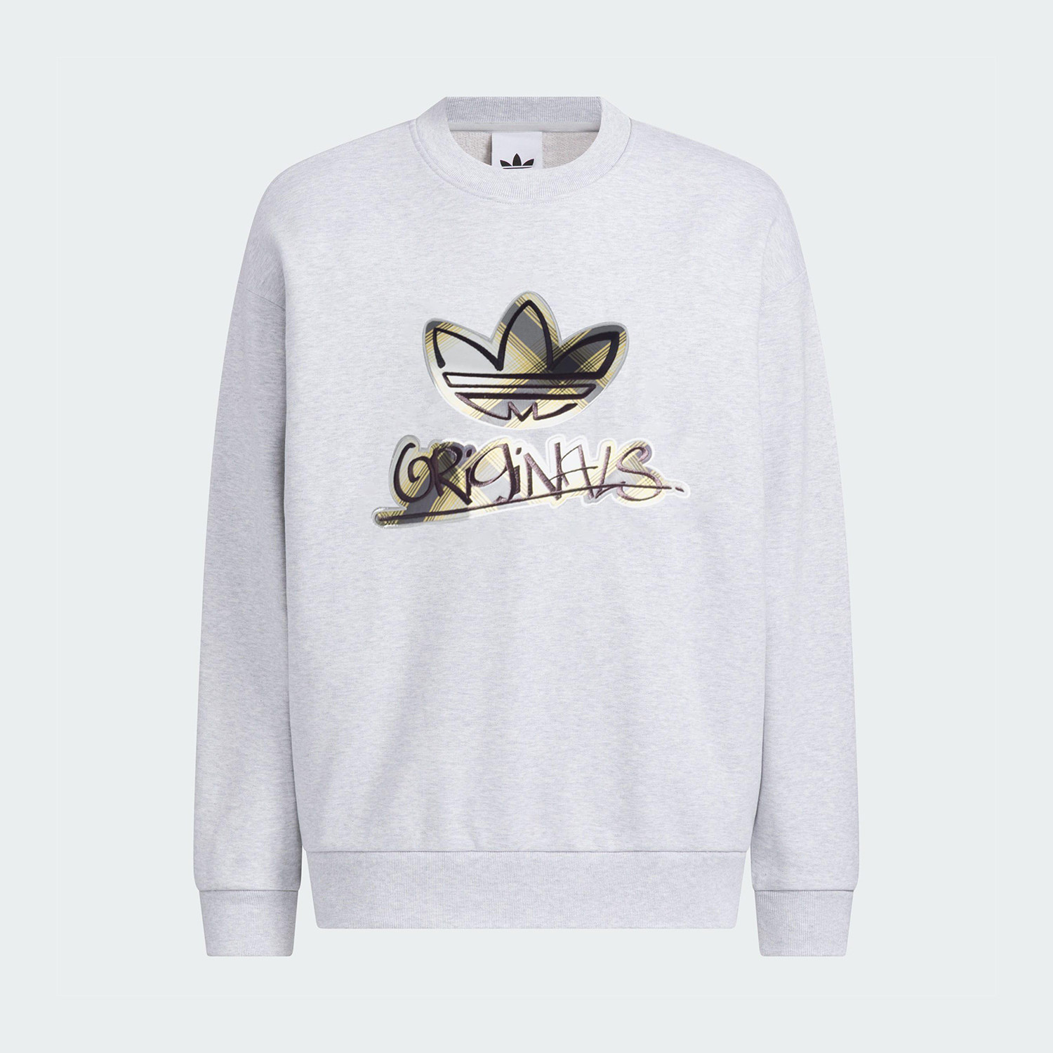 Adidas/阿迪达斯正品三叶草男士休闲运动复古印花圆领卫衣KC0117 - 图1