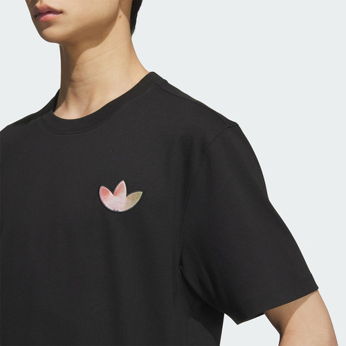 Adidas/阿迪达斯正品三叶草男女透气针织休闲柔软短袖T恤KC3119 - 图2