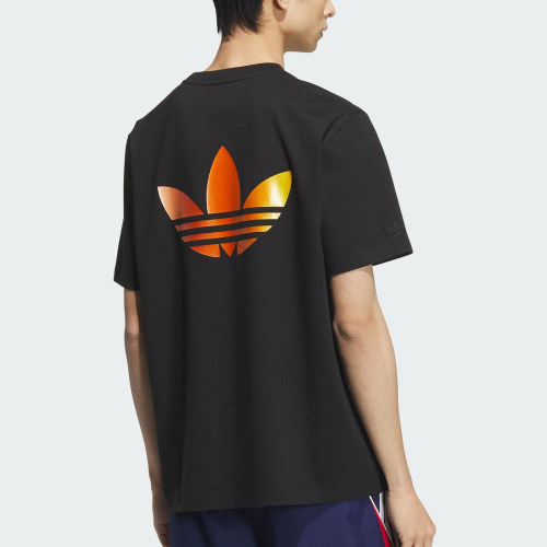 Adidas/阿迪达斯正品三叶草男女透气针织休闲柔软短袖T恤KC3119 - 图0