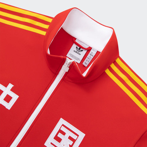 Adidas/阿迪达斯正品三叶草男女条纹休闲立领夹克外套KA5256 - 图1