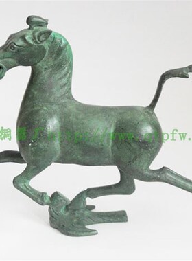 热销汉代纯铜青铜器客厅桌面仿古摆件工艺K品马踏飞燕铜奔马居家