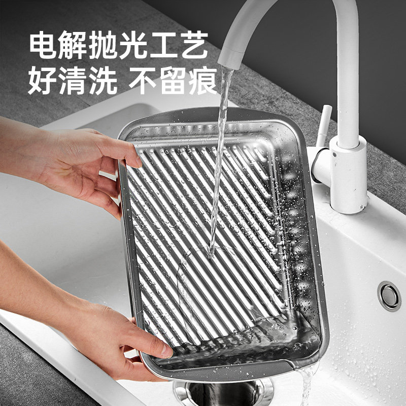 炊大皇304不锈钢烤鱼盘小龙虾专用盘海鲜捞汁加厚托盘火锅备菜盘,淘宝优惠券,粉丝福利购,淘宝优惠卷