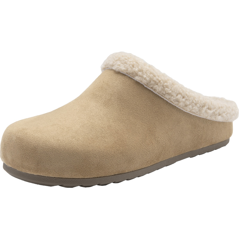 大东勃肯拖鞋女款2025新款秋冬加绒保暖毛毛鞋子一脚蹬包头半拖鞋 - 图3