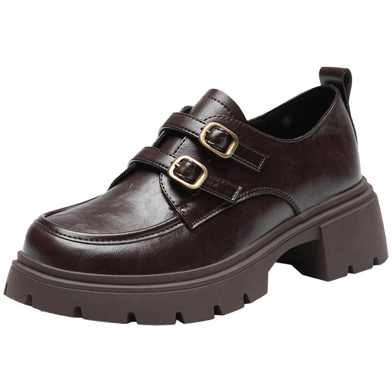 大东乐福鞋女2026新款冬季配裙子深口单鞋女鞋厚底粗跟复古小皮鞋,淘宝优惠券,粉丝福利购,淘宝优惠卷