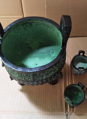 极速L九鼎青铜器鼎摆件 仿古铜香炉 家居装M饰工艺礼品摆饰 办公