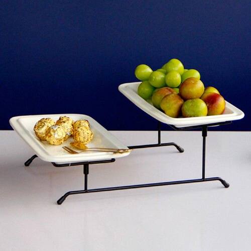 新品Multilayer Serving Platter DBecorative Metal Rack Plate - 图1