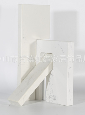 极速现代创意白色几何大理石摆件客厅F家居装饰桌面房间样板房软