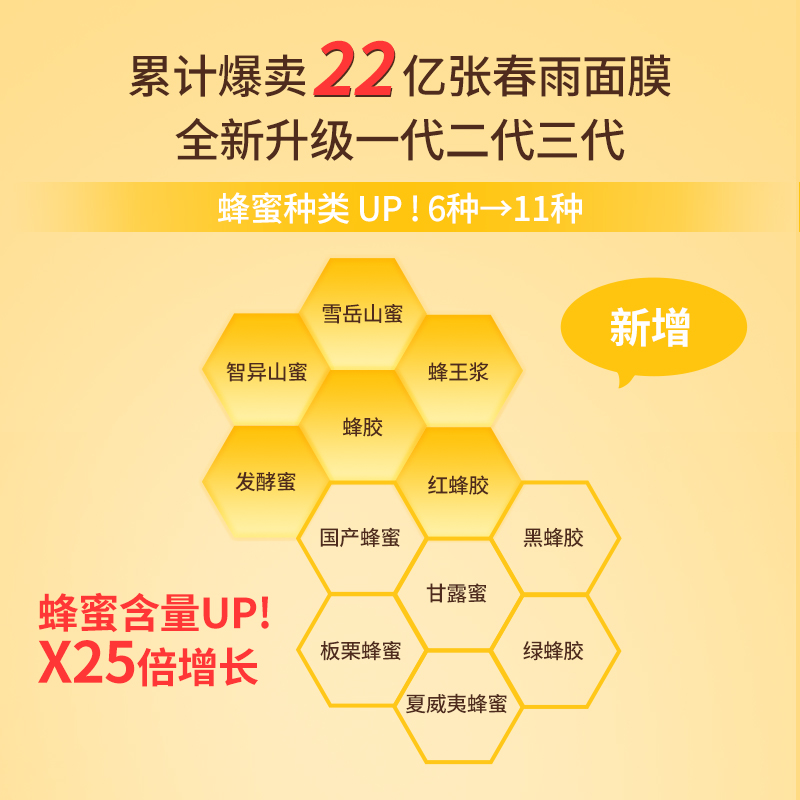 【新升级】韩国春雨蜂蜜润泽面膜绿10片补水维稳舒缓泛红官方正品