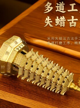 新品文昌塔摆件纯黄m铜13十三层书房书桌家居装饰全铜九层工艺品