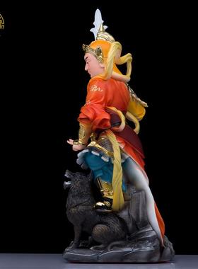 中式手工树脂神像 五营将军与哪咤三太子 雷公二郎神桌面供奉摆件