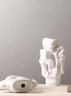 现代简约创意陶瓷珊瑚石摆件样板间书房假山摆件古代搁板摆件