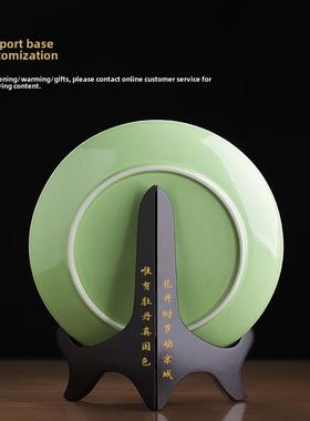 鲜花盛开，财源滚滚。中国非物质文化遗产手工陶瓷牡丹花卉挂盘装