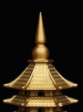 全铜文昌塔摆件7层9层十三层家居装饰办公室工艺品礼品铜塔中式