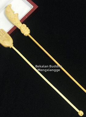 实木佛手刀/焰口出食器/施食器 施食水杯法器蒙山施食刀手 包邮