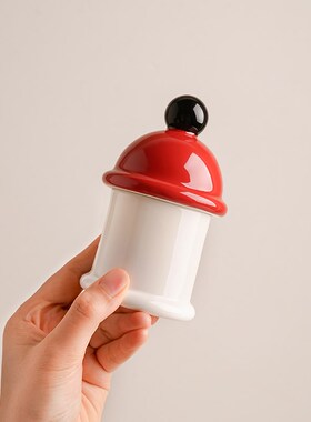 速发可瓷客签筒创意家用高颜值陶爱牙线盒棉签罐牙厅餐厅收