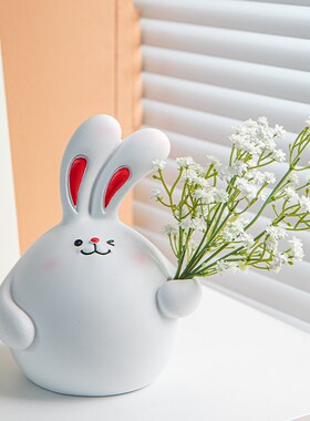 新品ins风兔子桌面摆件t家居玄关客厅家居电视柜治愈装饰乔迁新居